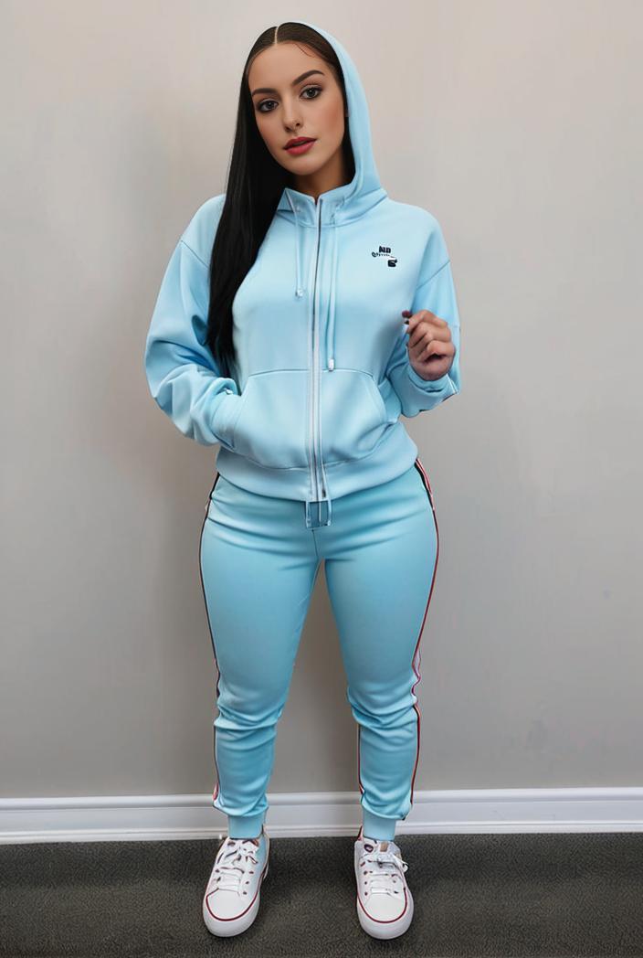 casual drawstring pants and hoodie combo set for women 132005
