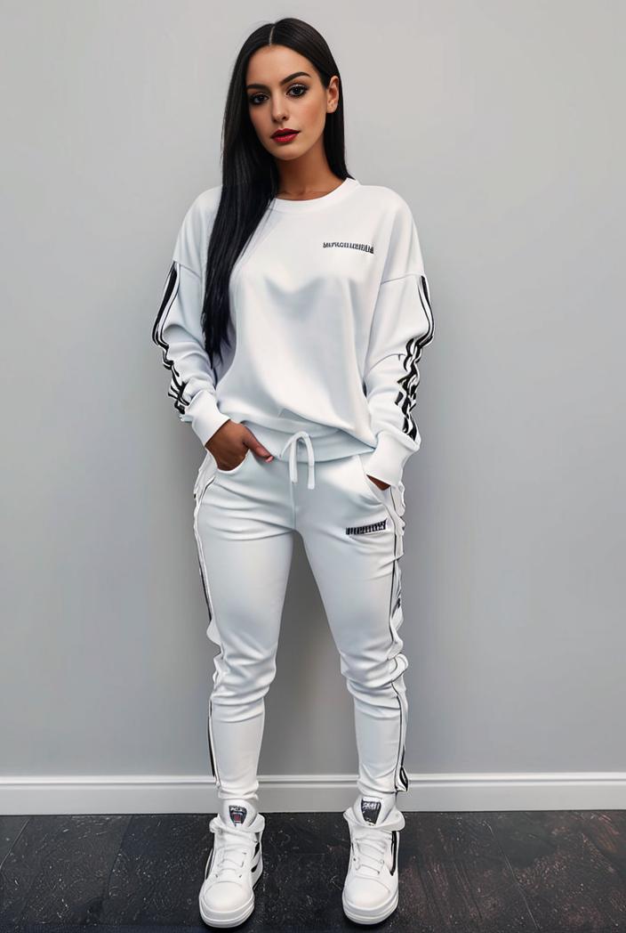 casual drawstring pants and hoodie combo set for women 132009