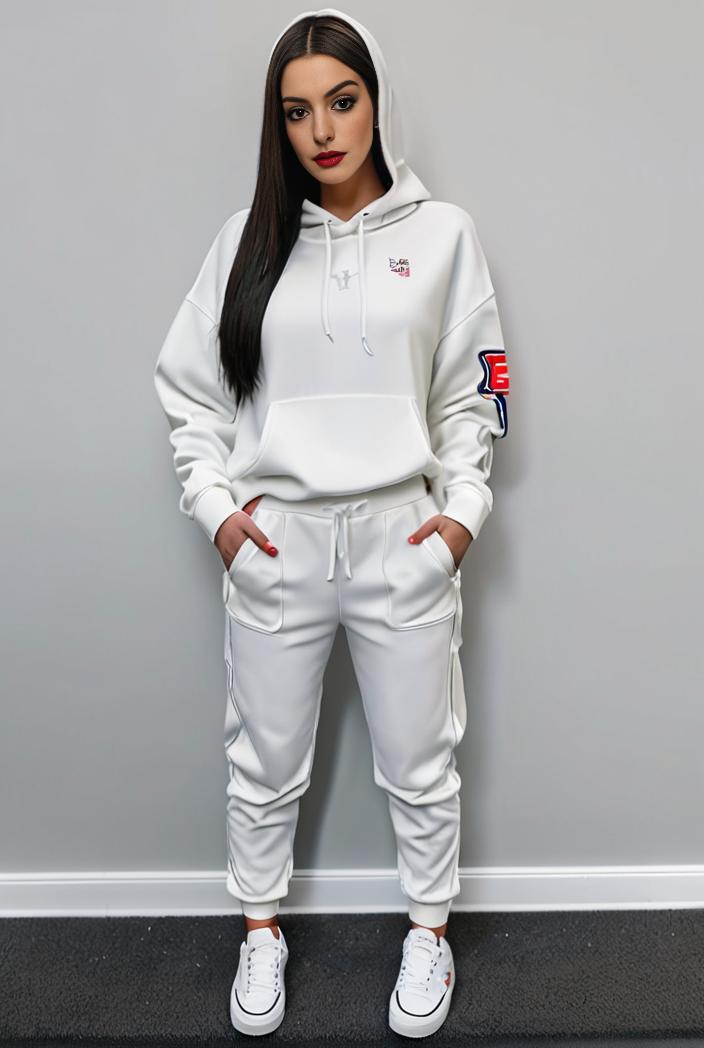 casual drawstring pants and hoodie combo set for women 132012