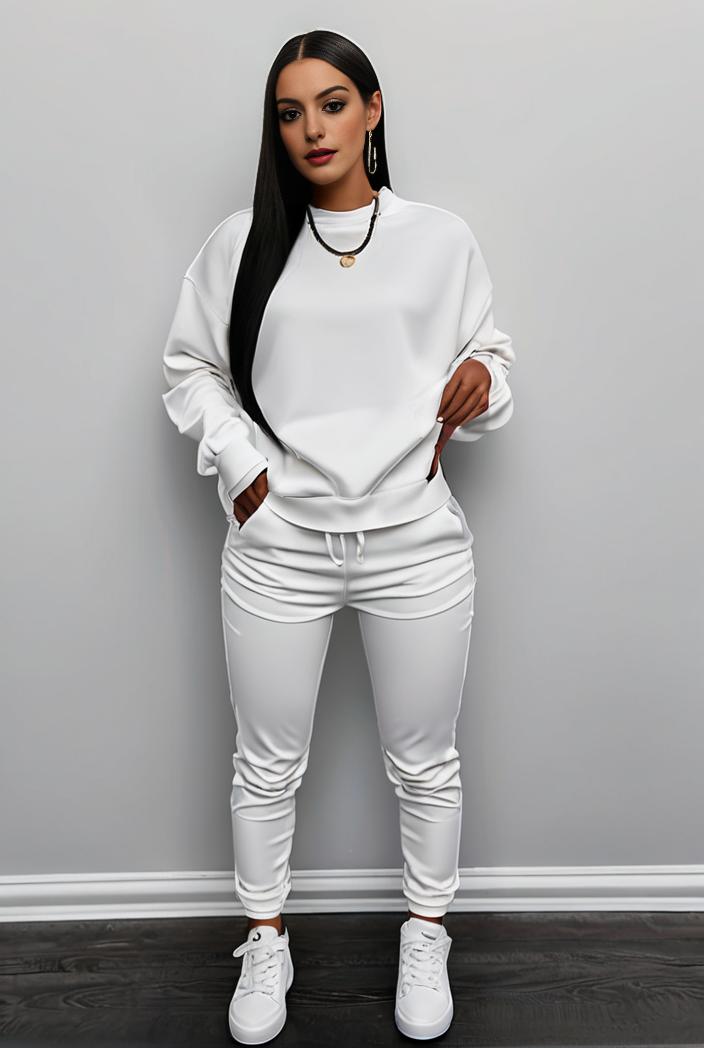 casual drawstring pants and hoodie combo set for women 132016