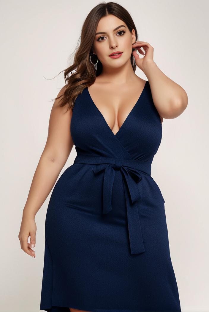 plus size shiny v neck side slit formal evening dress 101605