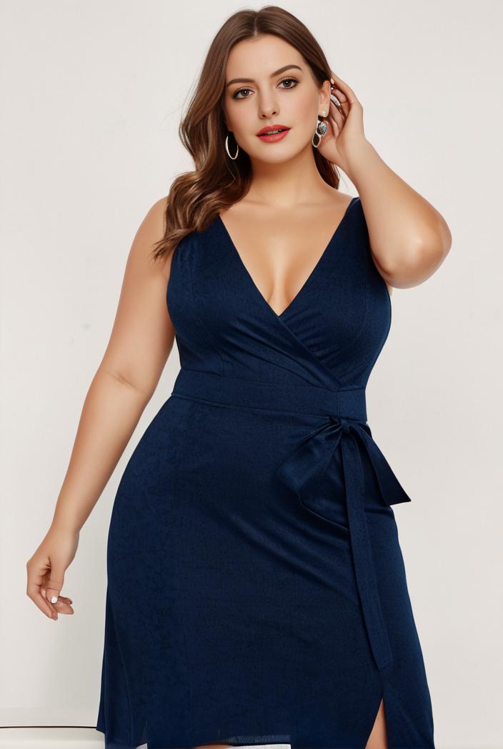 plus size shiny v neck side slit formal evening dress 101611