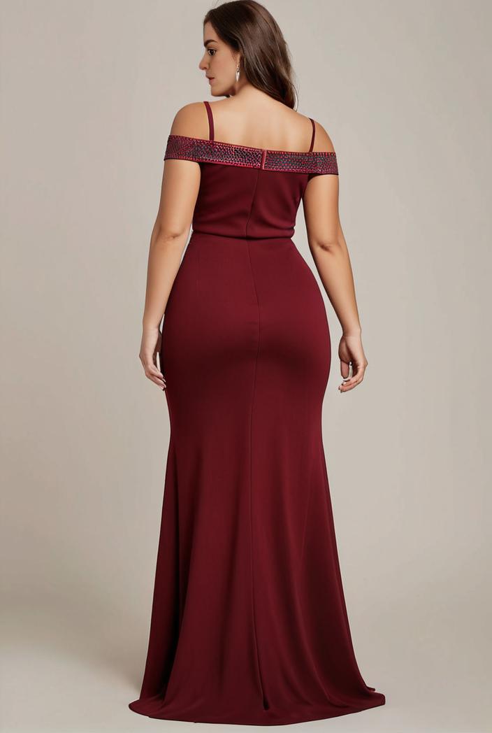 stylish plus size bodycon deep v neck sequin evening dress 107011