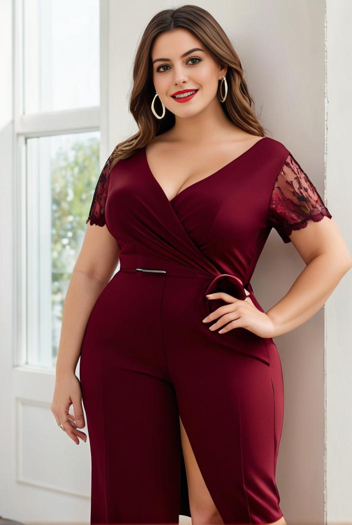 deep v neck sequin short sleeve high side front slit mother of the bride dress 111417