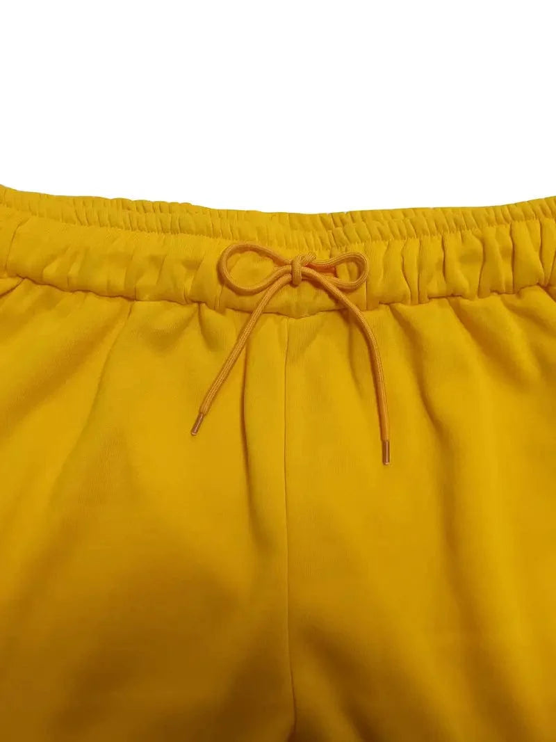 Long Drawstring Pants with Dual Pockets for Women's Fall & Winter Wear