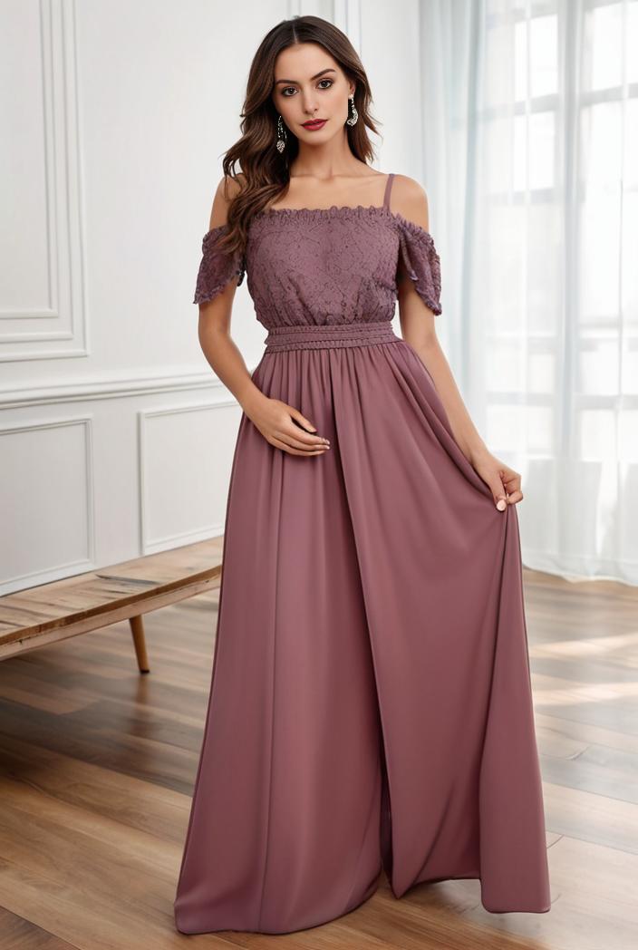 off shoulder spaghetti strap a line maternity dress 116601