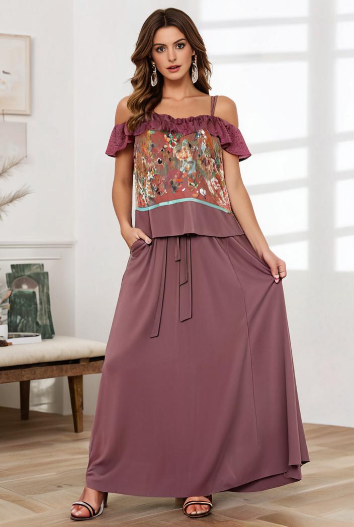 off shoulder spaghetti strap a line maternity dress 116599