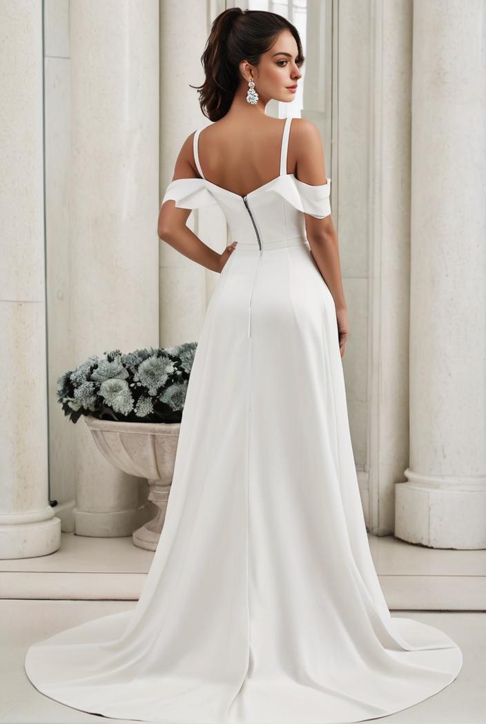 off shoulder spaghetti strap a line maternity dress 116613