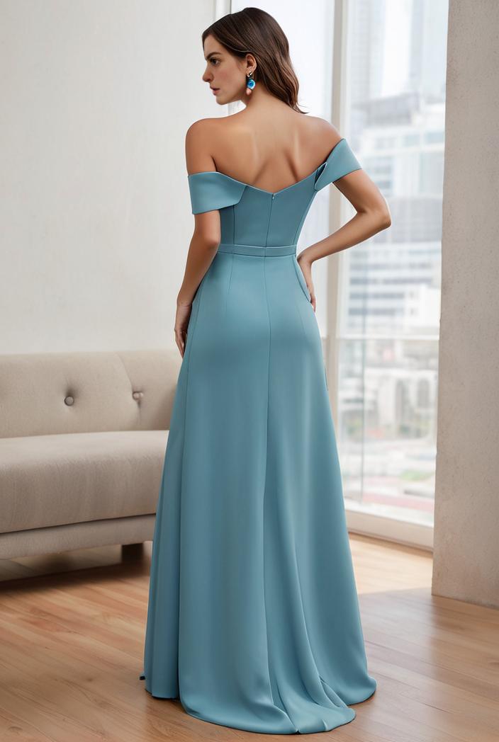 off shoulder spaghetti strap a line maternity dress 116621