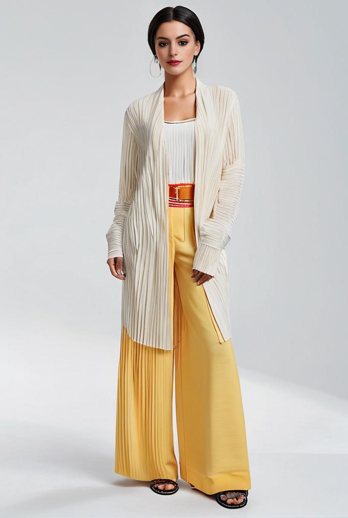 pleated high waist commuting temperament maxi dress 116923