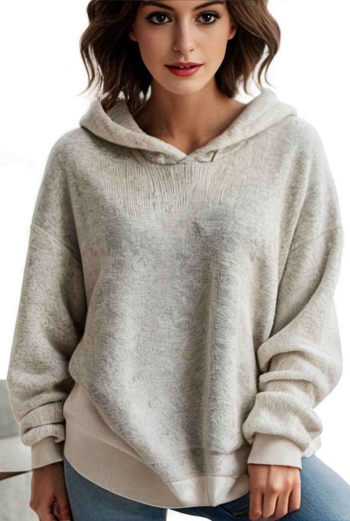 plus size casual hoodie women s plus solid ribbed long sleeve slight stretch hoodie drawstring sweatshirt 117881