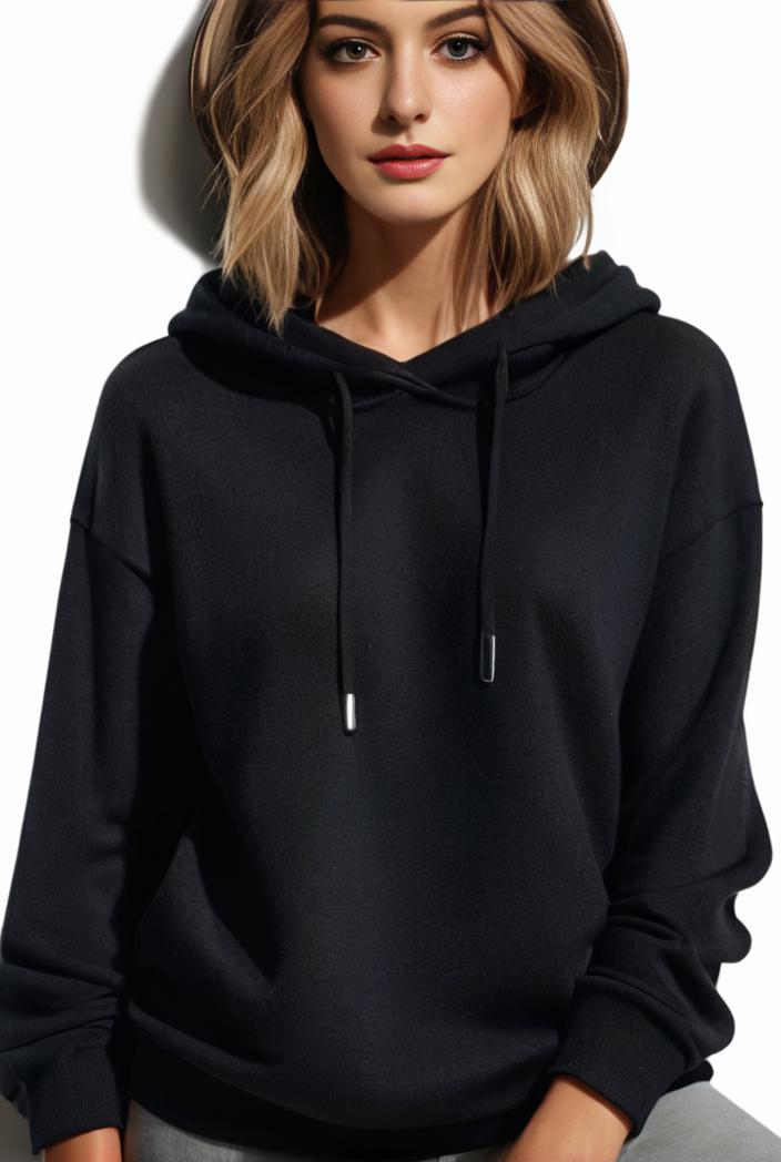 plus size casual hoodie women s plus solid ribbed long sleeve slight stretch hoodie drawstring sweatshirt 117891