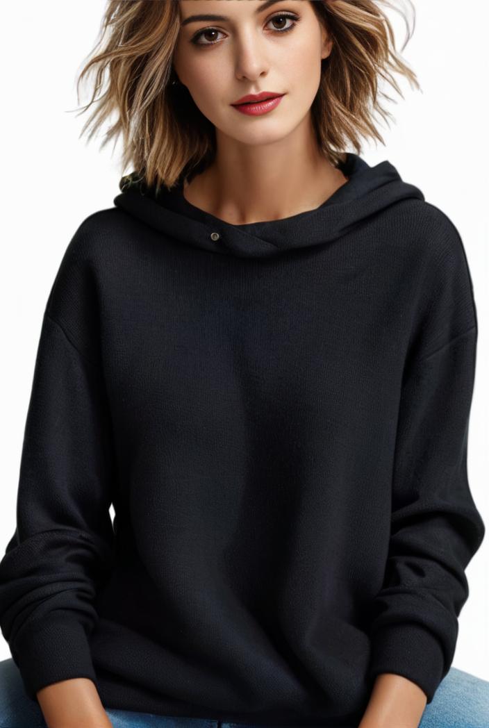 plus size casual hoodie women s plus solid ribbed long sleeve slight stretch hoodie drawstring sweatshirt 117928