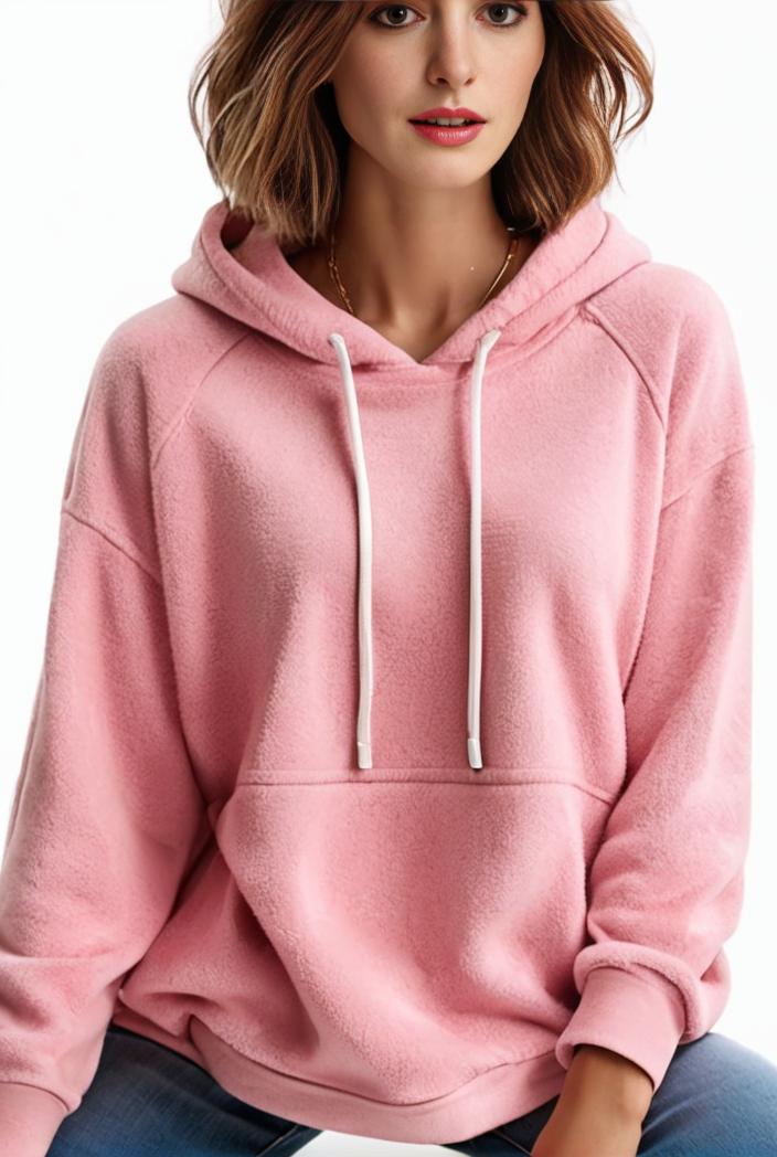plus size casual hoodie women s plus solid ribbed long sleeve slight stretch hoodie drawstring sweatshirt 117900