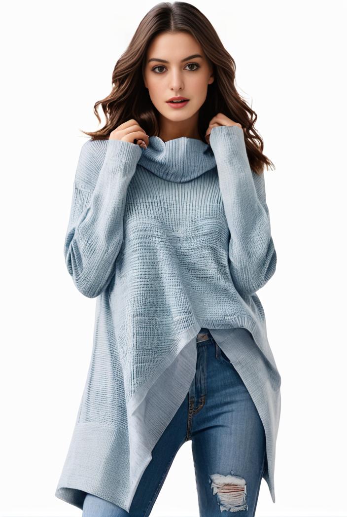 plus size casual sweater women s plus solid tassel trim long sleeve cowl neck high stretch jumper 117930