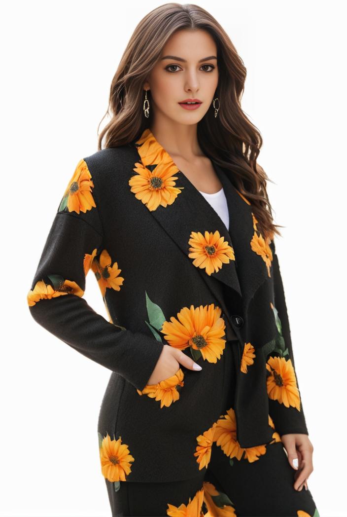 plus size halloween coat women s pus allover cat pumpkin print long sleeve open front medium stretch cardigan overcoat 118753
