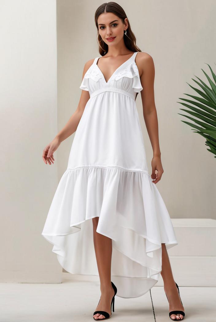 plus size sequin high low deep v neck tulle evening dresses 120019