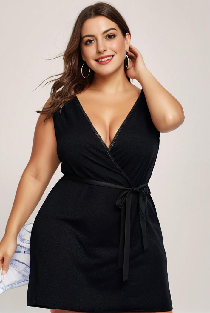 plus size shiny v neck side slit formal evening dress 120094
