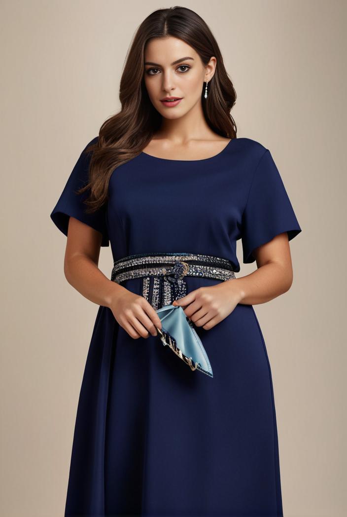 plus size simple chiffon pleated a line round neckline bridesmaid dress 120445