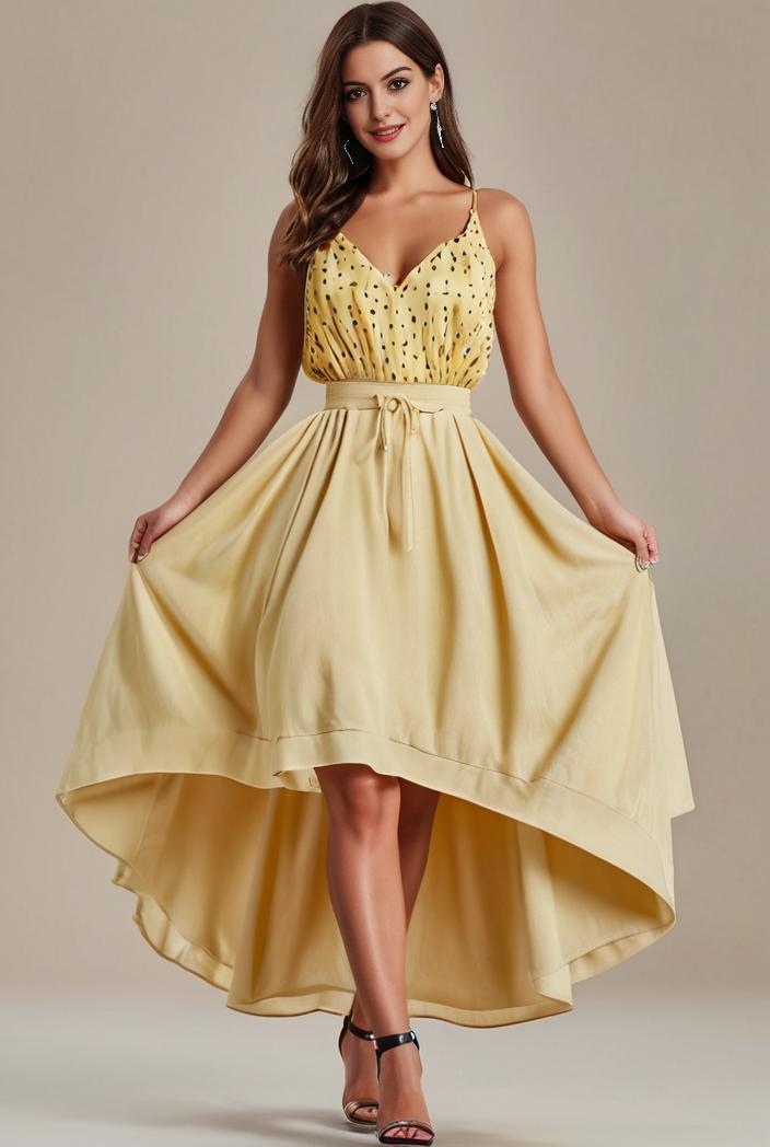 sleeveless v back tulle high low sequin appliques evening dresses 124653