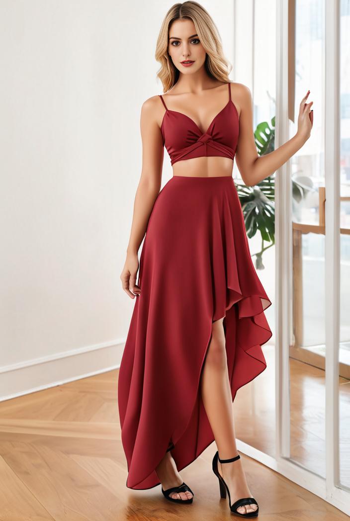 sleeveless v back tulle high low sequin appliques evening dresses 124664
