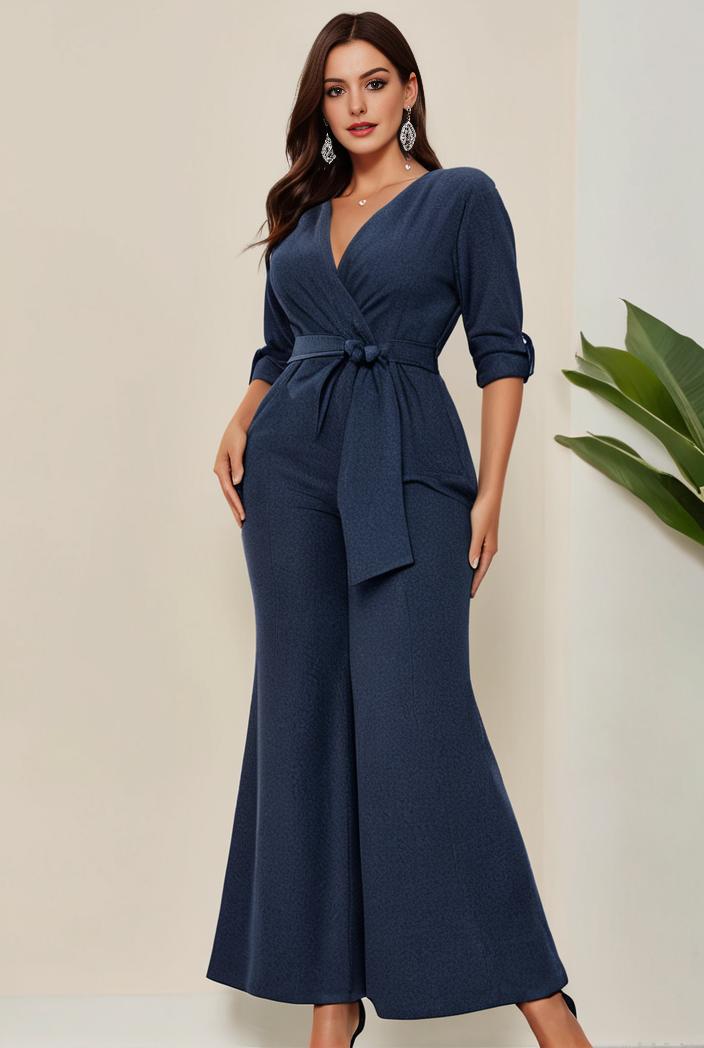 3 4 sleeve bodycon plunging back sequin evening dress 128436