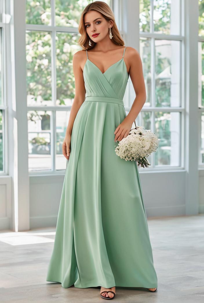 convertible chiffon lace open back spaghetti straps bridesmaid dress 129062