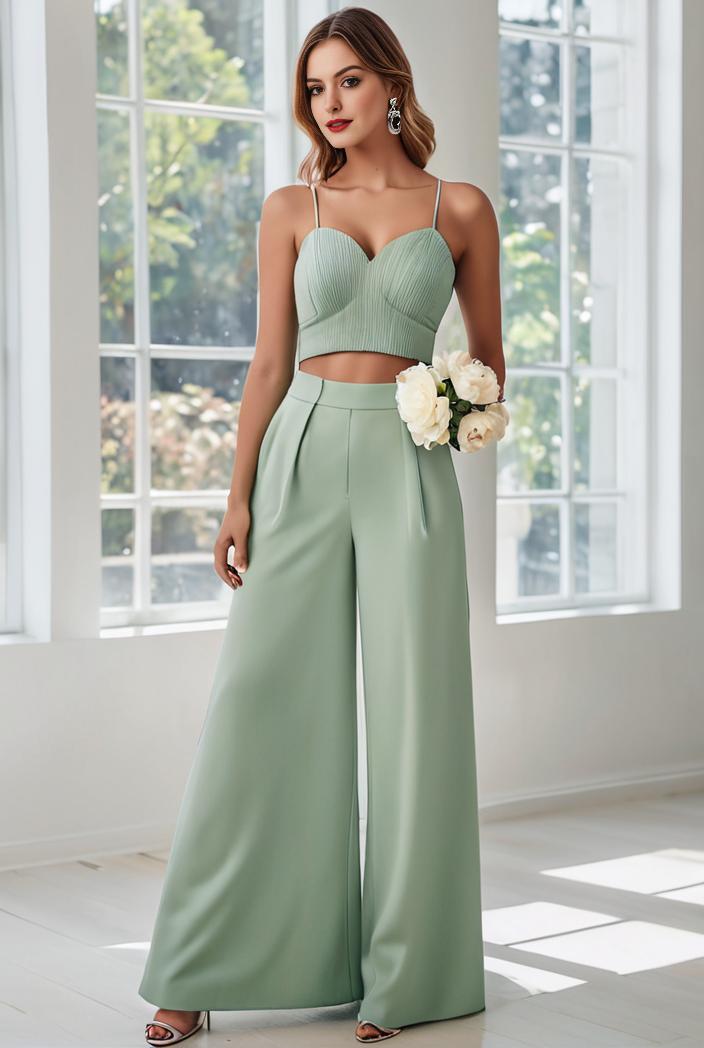 convertible chiffon lace open back spaghetti straps bridesmaid dress 129067