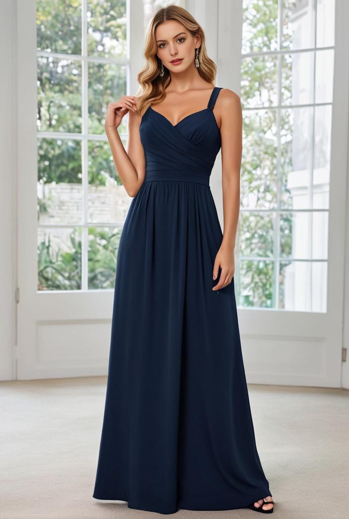 convertible chiffon lace open back spaghetti straps bridesmaid dress 129074