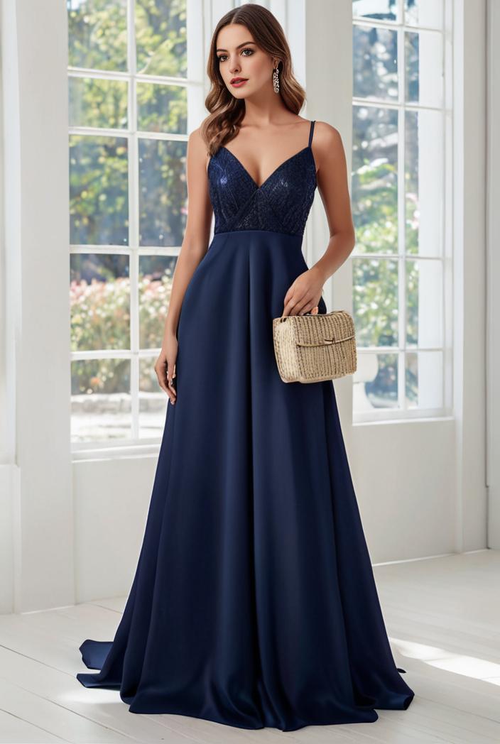 convertible chiffon lace open back spaghetti straps bridesmaid dress 129091