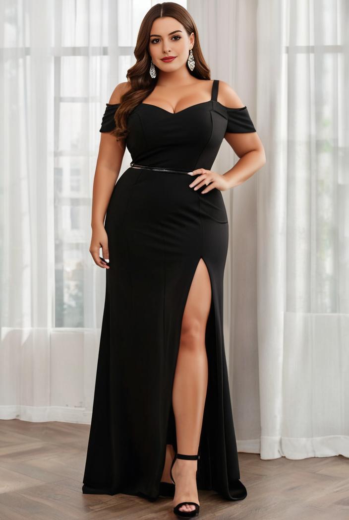 deep v neck sequin short sleeve high side front slit mother of the bride dress 130148
