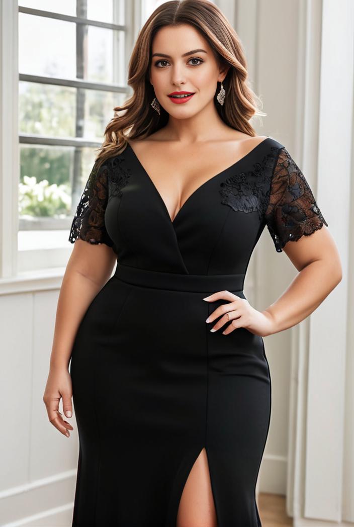 deep v neck sequin short sleeve high side front slit mother of the bride dress 130167