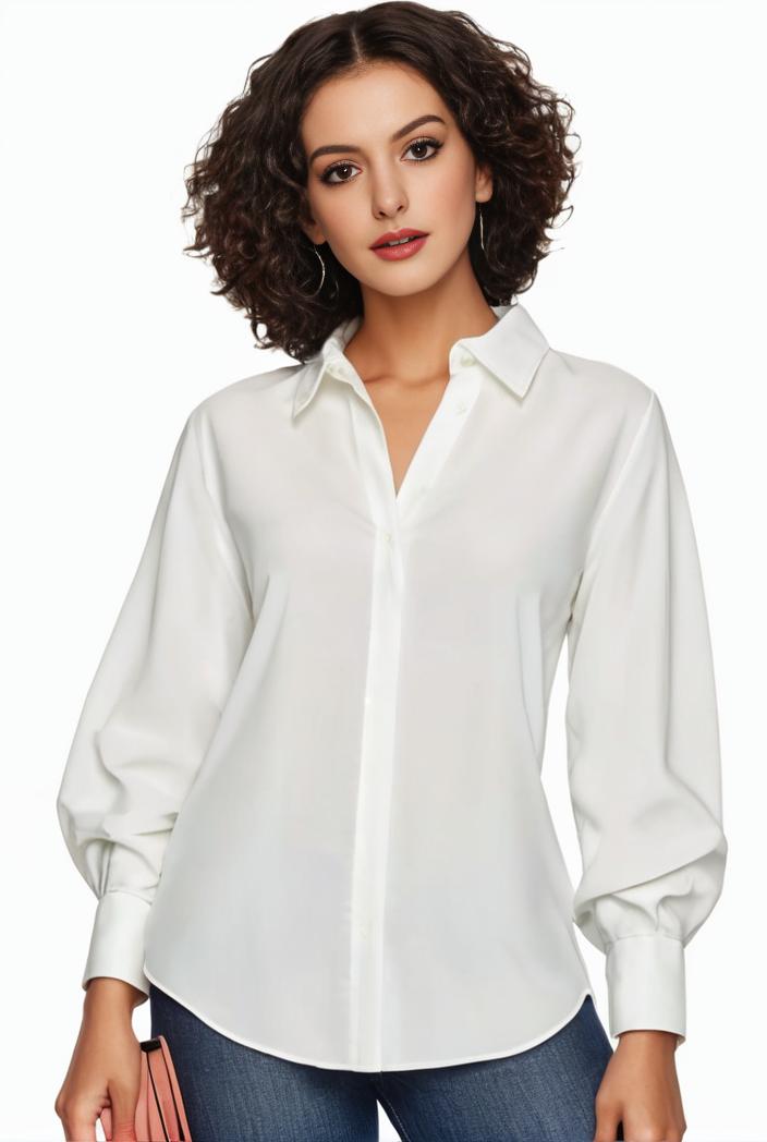 plus size casual blouse women s plus solid button up lantern sleeve turn down collar nipped waist blouse 136474