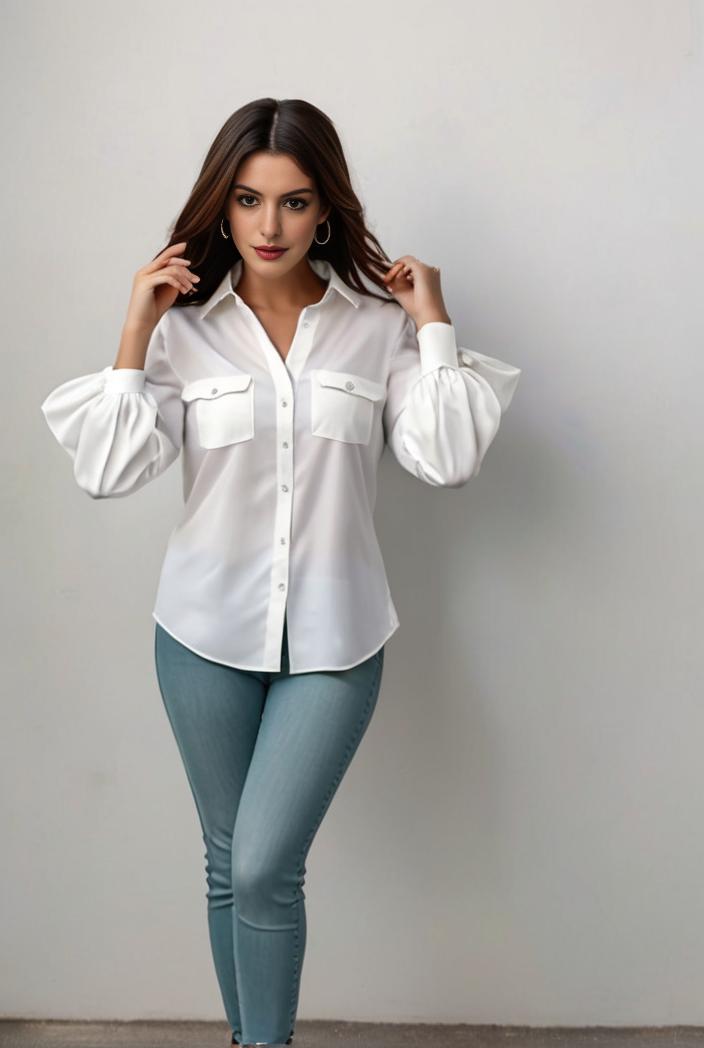 plus size casual blouse women s plus solid button up lantern sleeve turn down collar nipped waist blouse 136482