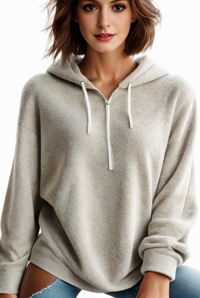 plus size casual hoodie women s plus solid ribbed long sleeve slight stretch hoodie drawstring sweatshirt 136509