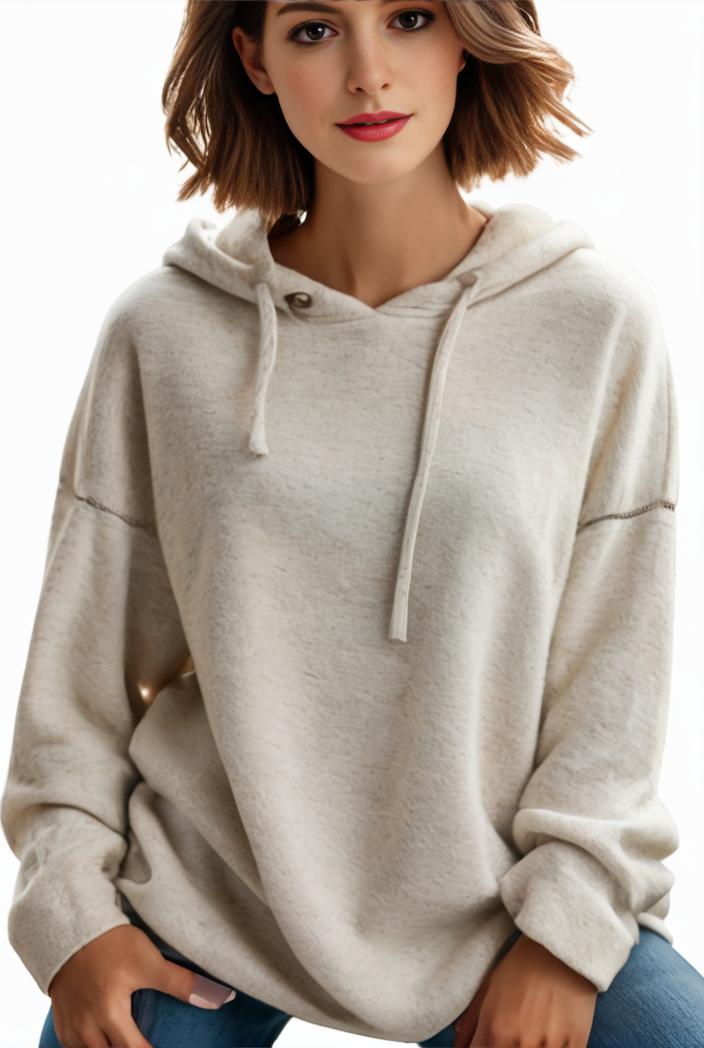 plus size casual hoodie women s plus solid ribbed long sleeve slight stretch hoodie drawstring sweatshirt 136510
