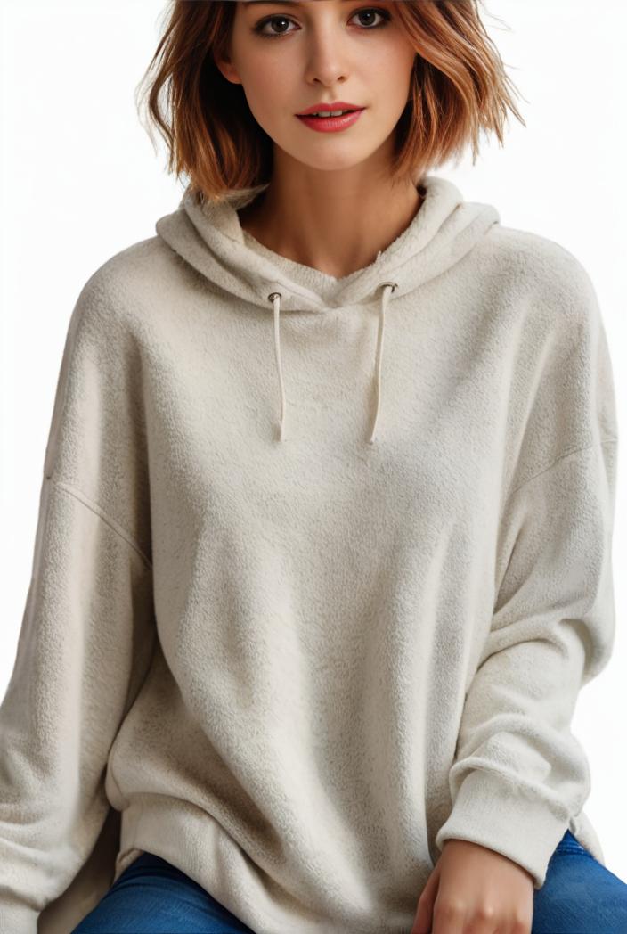 plus size casual hoodie women s plus solid ribbed long sleeve slight stretch hoodie drawstring sweatshirt 136511