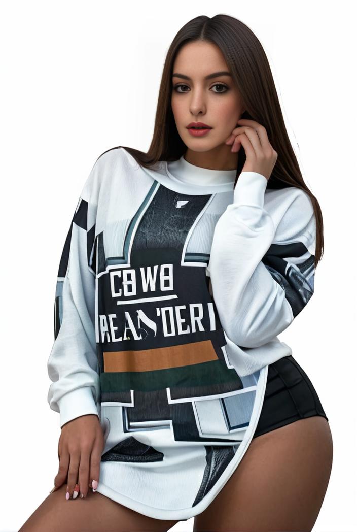 plus size casual sweatshirt women s plus graphic letter print long sleeve round neck slight stretch sweatshirt 136575