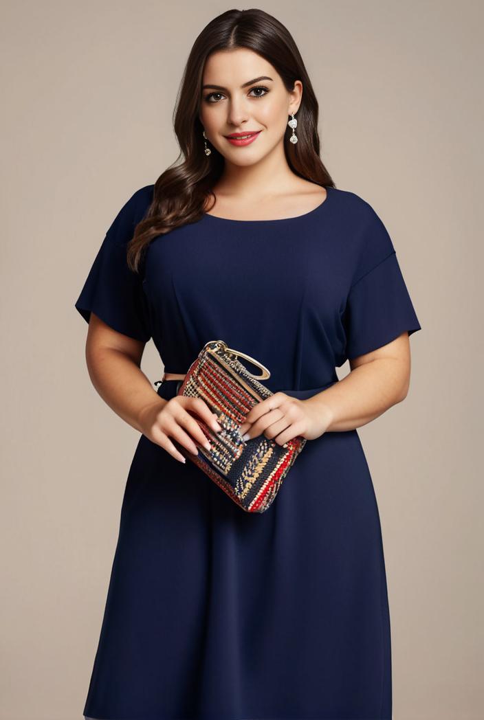 plus size simple chiffon pleated a line round neckline bridesmaid dress 139068