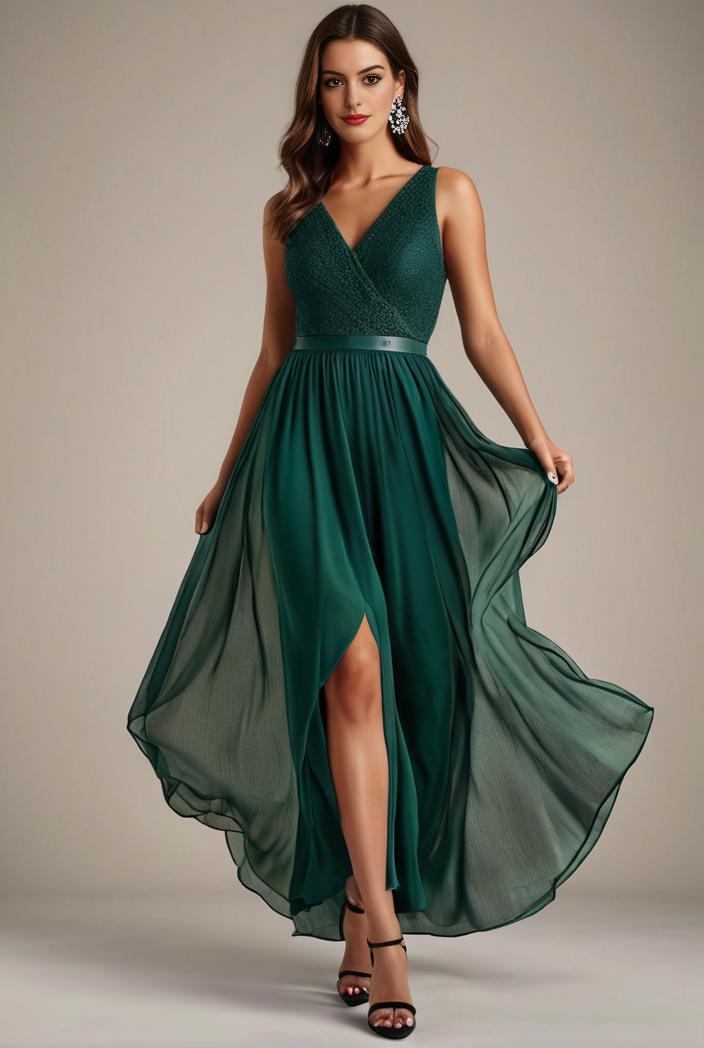 sequin bodice tulle high low evening dress with ribbon waist 140720