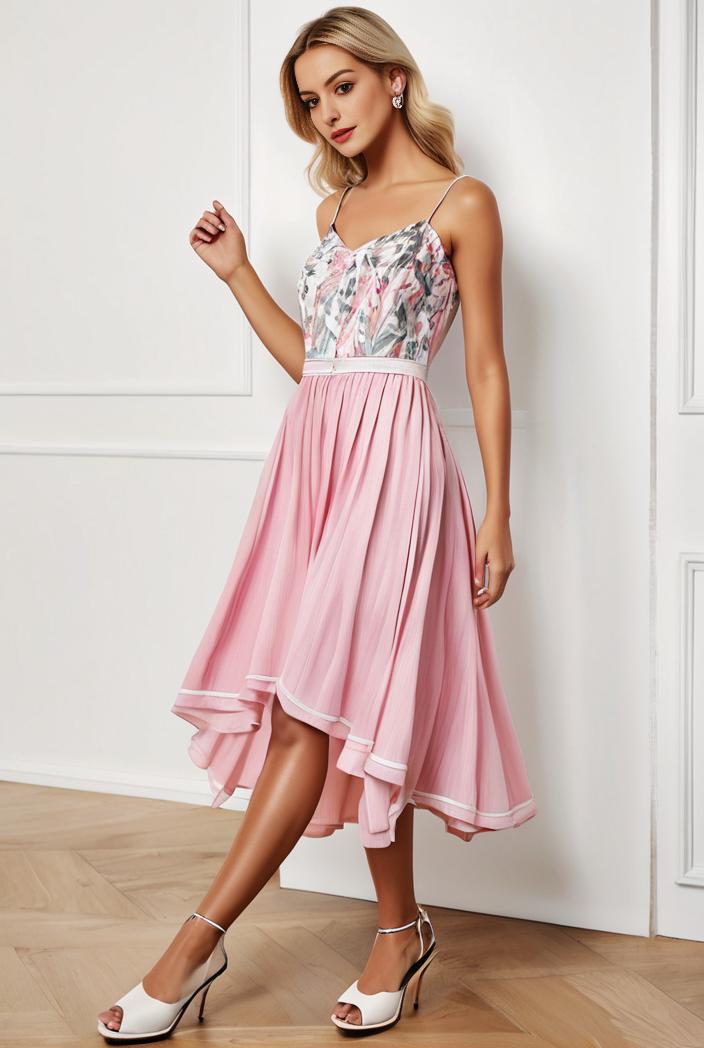 sequin bodice tulle high low evening dress with ribbon waist 140740