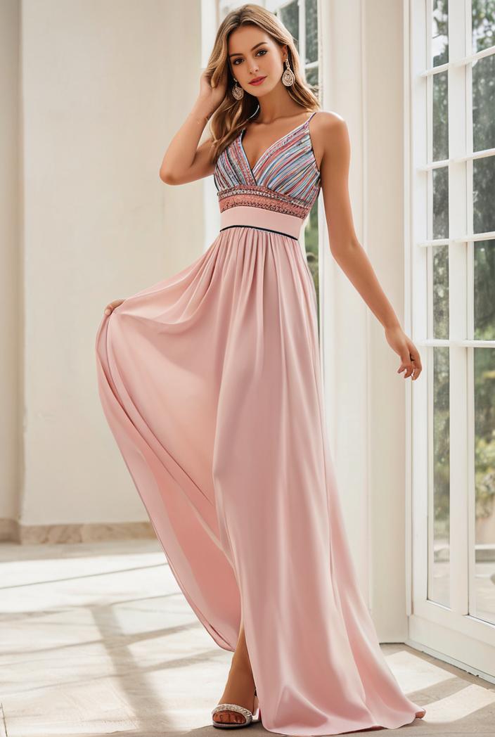 sleeveless v back tulle high low sequin appliques evening dresses 143247