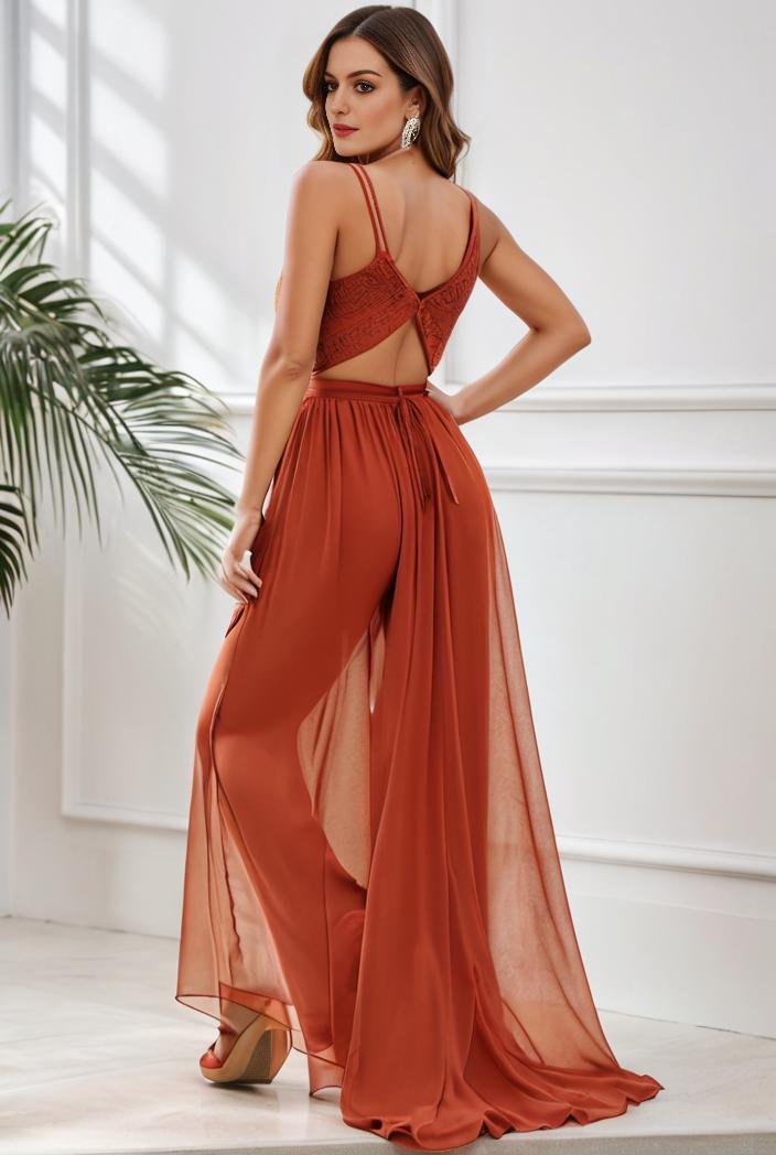 sleeveless v back tulle high low sequin appliques evening dresses 143263