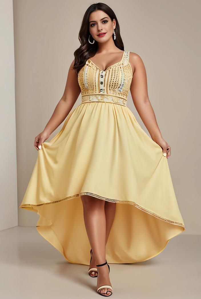 sleeveless v back tulle high low sequin appliques evening dresses 143275