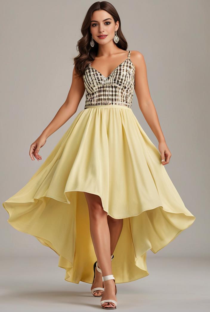 sleeveless v back tulle high low sequin appliques evening dresses 143276