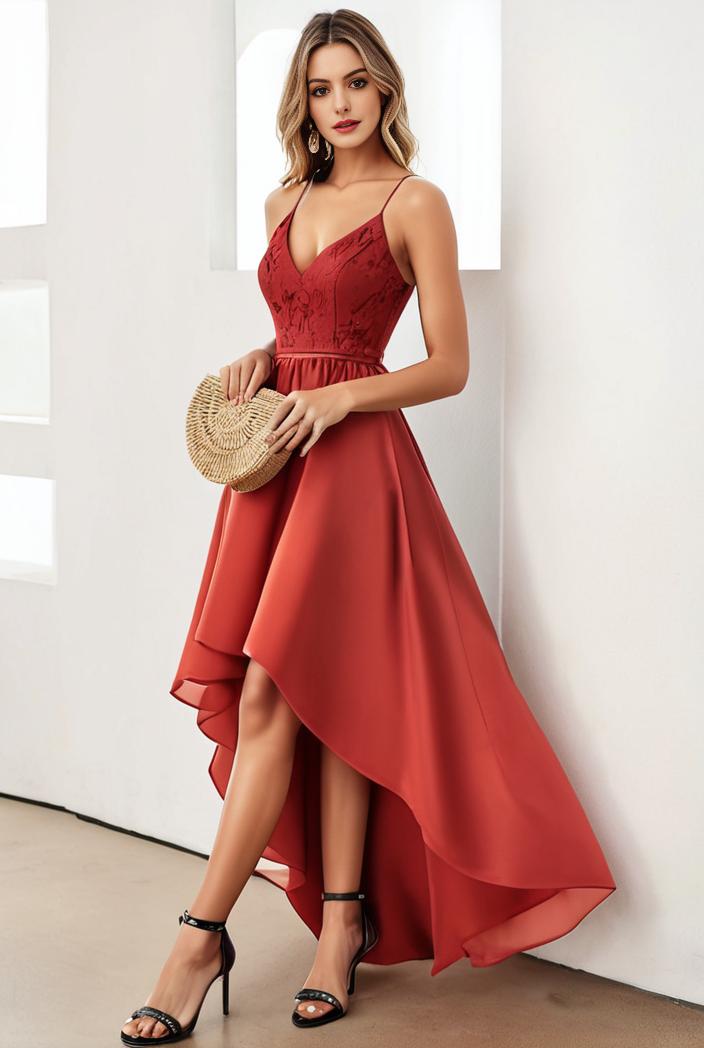 sleeveless v back tulle high low sequin appliques evening dresses 143307