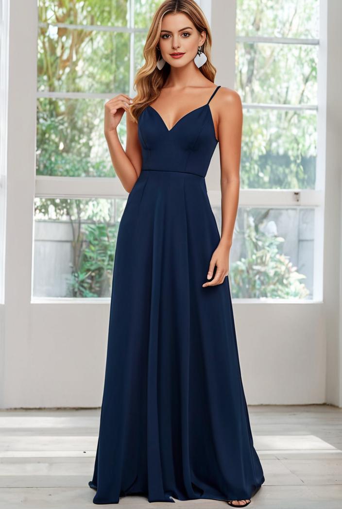 convertible chiffon lace open back spaghetti straps bridesmaid dress 147694