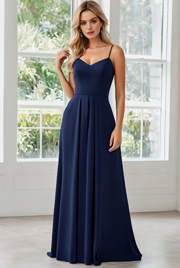 convertible chiffon lace open back spaghetti straps bridesmaid dress 147700