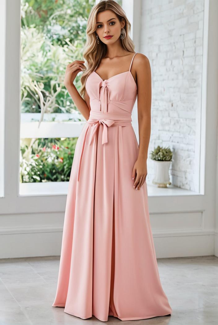 convertible chiffon lace open back spaghetti straps bridesmaid dress 147731