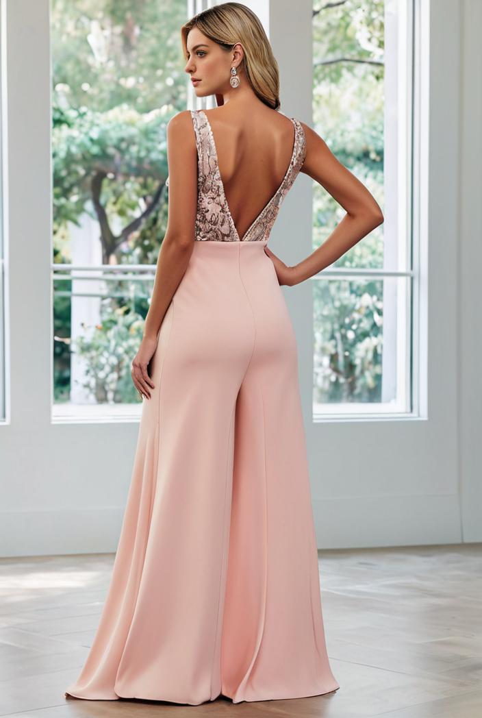 convertible chiffon lace open back spaghetti straps bridesmaid dress 147736